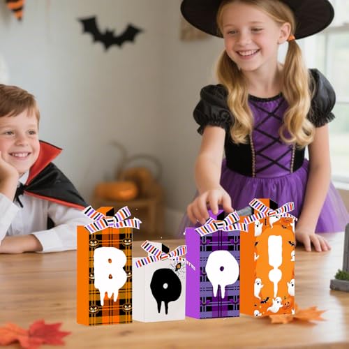 Halloween Tabletop Wooden Sign Decor - Boo Sign for Tiered Tray, Fireplace, Office Desk