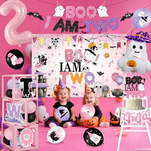 Halloween 2nd Birthday Decorations for Girl - Boo Im Two Party Set