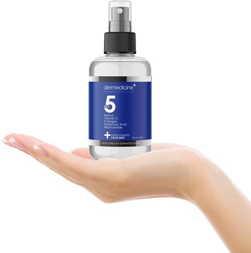 Skiennix 5-in-1 Anti-Aging Face Mist - Hydrates & Brightens with Retinol, Vitamin C, Collagen | 4 fl oz, 120 ml