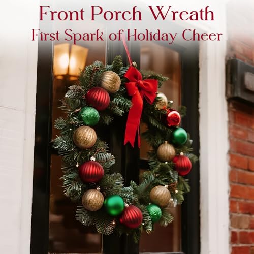 Gold Christmas Ornaments Set - 50 Shatterproof Holiday Tree Decorations