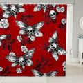 Multi Gothic Skull Shower Curtain Decor Boho Skeleton Bones Halloween Bathroom Set 72x72 Inches - Pack of 1