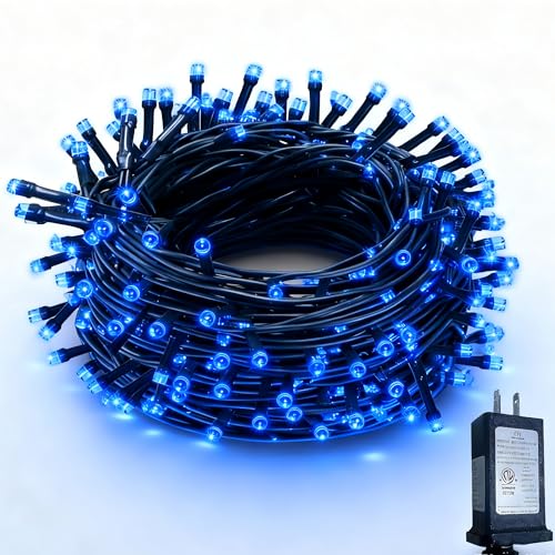 Blue LED Christmas String Lights 1000 LEDs 336ft with 12 Modes Outdoor Fairy Decor