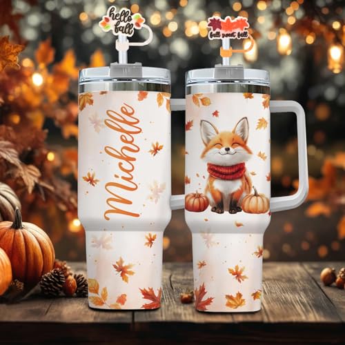 12PCS Thanksgiving Silicone Straw Toppers for Stanley Cups - Fall & Halloween Reusable Covers
