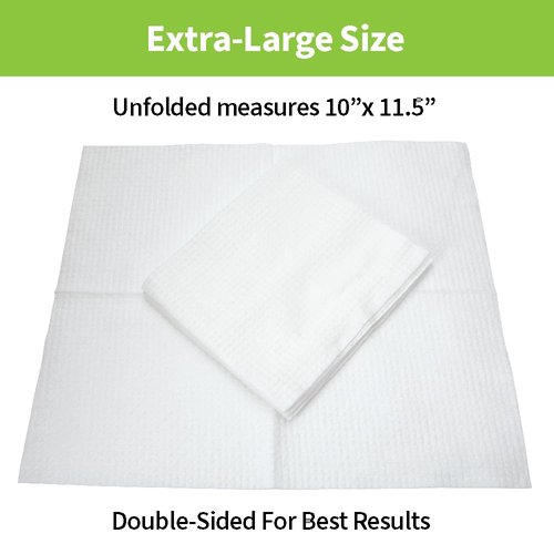 ForPro Premium Pure & Simple XL Facial Towels, Disposable Makeup Remover Dry Wipes, Ultra Soft Lint-Free Biodegradable Face Towels, 100% Vegan & Cruelty-Free, 50-Count