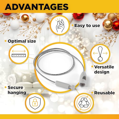 Christmas Ornament Hooks Set - Gold & Silver 200 Pcs with Snap for Tree Decoration
