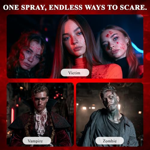 Fake Blood Spray for Halloween - Fresh Red Washable & Realistic 2.03 Fl Oz