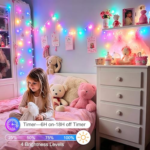 66FT 200 LED Multicolor Christmas String Lights Connectable Outdoor Indoor with Timer & 8 Modes