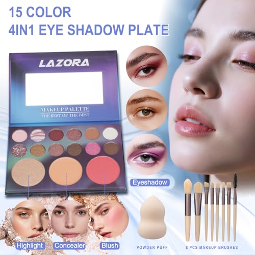 All-in-One Teen Makeup Kit Set with Brush, Palette & Accessories - Box5