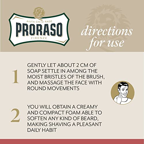 Proraso Nourishing Shave Cream for Coarse Beards – 5.2 Oz, Moisturizing & Soothing