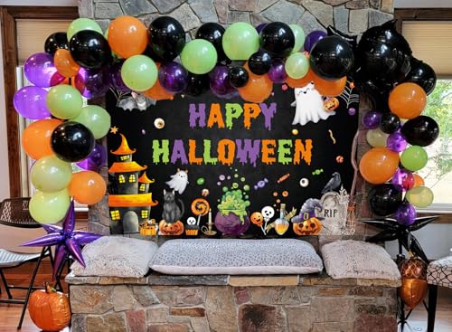 Halloween Photography Backdrop 8x6 ft Spooky Ghost Scene for Parties