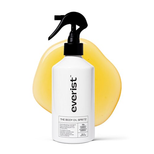 Everist Body Oil Spritz - Vitamin C & E Infused Waterless Dry Oil for Glowing Skin | 6.1 fl oz Aluminum Bottle
