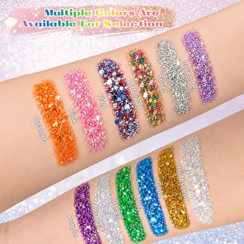 Body and Face Glitter Stick - Blue, Easy-Apply, Skin-Friendly for Makeup & Rave Looks