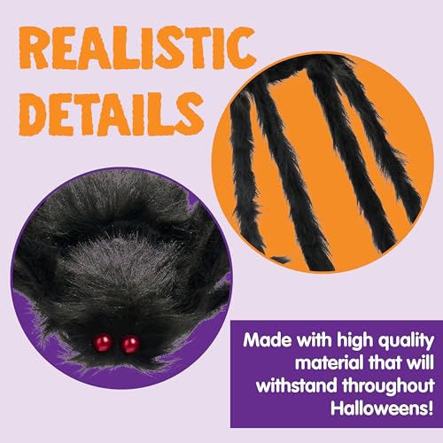 Giant Halloween Spider Decoration - 108 Inch Outdoor & Indoor Haunted House Prop