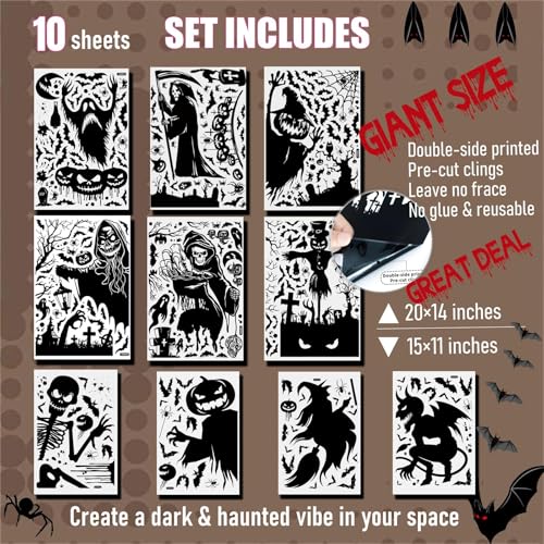 Halloween Window Decals Silhouette Stickers - C2510 Variation