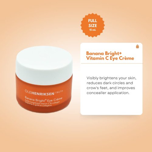 Ole Henriksen Banana Bright+ Vitamin C Eye Crème - Brightening & Hydrating 0.5 oz