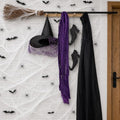 Halloween Porch Broom Decor Kit with Wall Mount, Spooky Witch Accessories