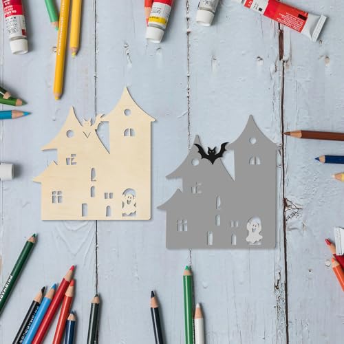 Halloween Wooden Shape Slices - Unfinished Rustic Decor for DIY Party Crafts 20pcs