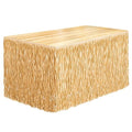 Luau Grass Table Skirt - Dark Straw, 108 x 30 Inches, Hawaiian Party Decor