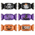 Halloween Candy Foil Balloons Set - 6 Large Ghost Pumpkin Spooky Decorations