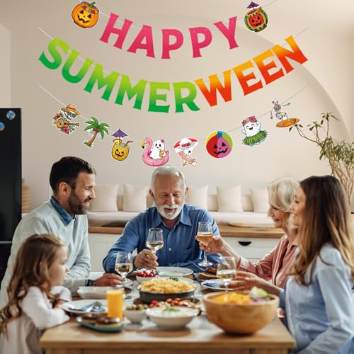 Pre-Assembled Summerween Banner & Garland Party Decorations