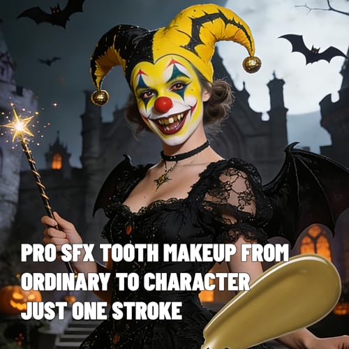 Nicotine Tooth Paint - Aged & Stained Teeth Effect Makeup, Halloween SFX, Adult Costume
