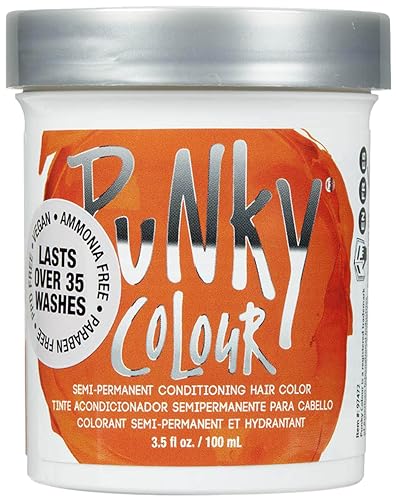 Semi Permanent Orange Hair Dye - Vibrant & Conditioning, 3.5 Fl Oz - Flame Variation