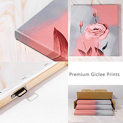 Red Leopard Canvas Wall Art Prints for Bedroom Girl Gift - Modern Giclee Artwork
