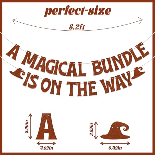 Brown Glitter Banner - Magical