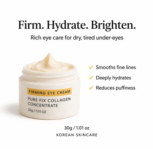 Pure Fix Collagen Eye Cream - Hydrating Anti-Aging Formula for Fine Lines & Dark Circles - 30g / 1.01 oz
