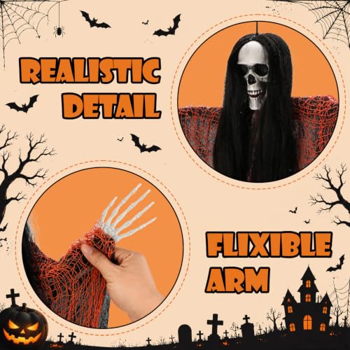 Halloween Hanging Ghost Decorations 39.5 Inches - Spooky Yard & Indoor Decor 3 Pack