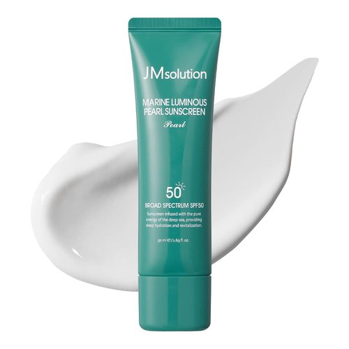 JMsolution Korean Sunscreen SPF50+ PA++++ - Hydrating Glow Formula | Lightweight, Non-Greasy | Marine Pearl UV Cream (1.69 fl. oz)