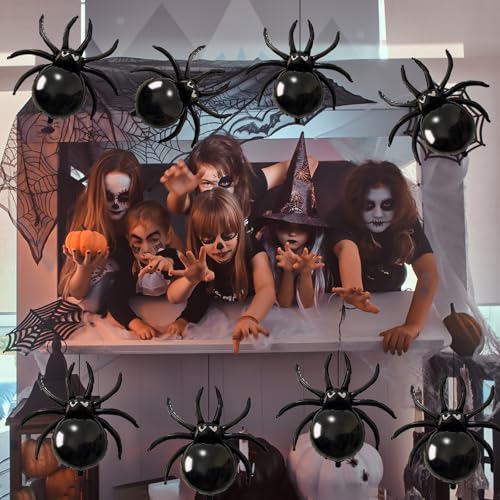 Halloween Spider Balloons Set - 6 Large 32-Inch Foil Spooky Decorations - Style3