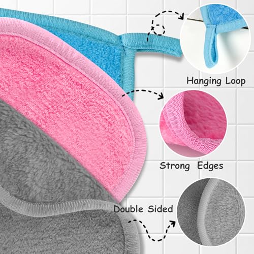 Reusable Makeup Remover Cloths 24 Pack - Soft Microfiber Face Towels for All Skin Types