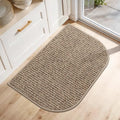 Half Moon Non-Slip Kitchen Sink Mat - Taupe, 17x28 Inches, Washable