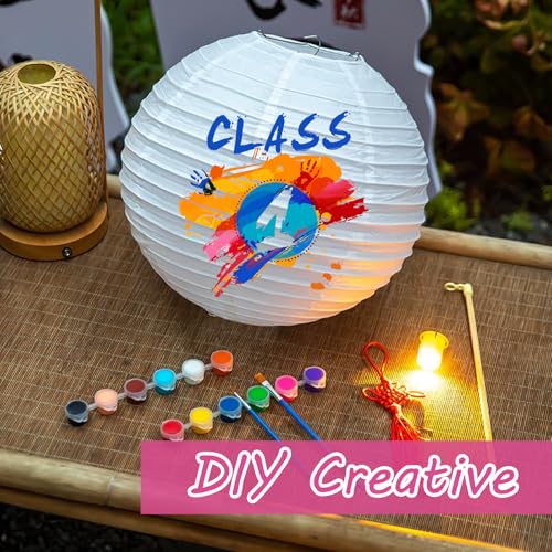 12 Inch White Paper Lanterns - Decorative Chinese Hanging Lanterns for Weddings, Parties, Christmas & Home Decor - 30 Pack