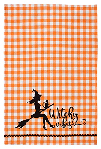 Halloween Print Kitchen Towels Set of 4 - Super Absorbent Cotton, Durable & Stylish
