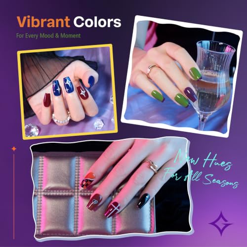 Dark Nail Polish Set A4-Dark Muse - 12 Deep, Moody Colors for Gothic & Fall Style