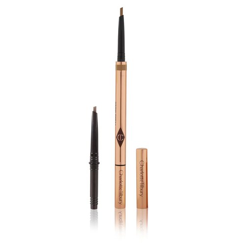 Charlotte Tilbury Brow Cheat Eyebrow Pencil - Refillable Micro-Precision Tool for Natural Strokes | 16-Hour Waterproof Wear, Enriched with Vitamin E