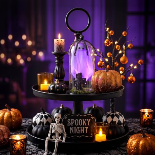 Halloween Ghost Light-Up Dome Centerpiece - Spooky Tabletop Decor