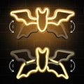 Warm Halloween Flying Bat Neon Sign - Animated Wing Flap Wall Decor
