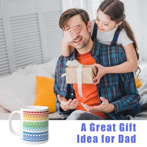 Hidden Message Ceramic Coffee Mug 11oz Rainbow Rune Pattern Gift