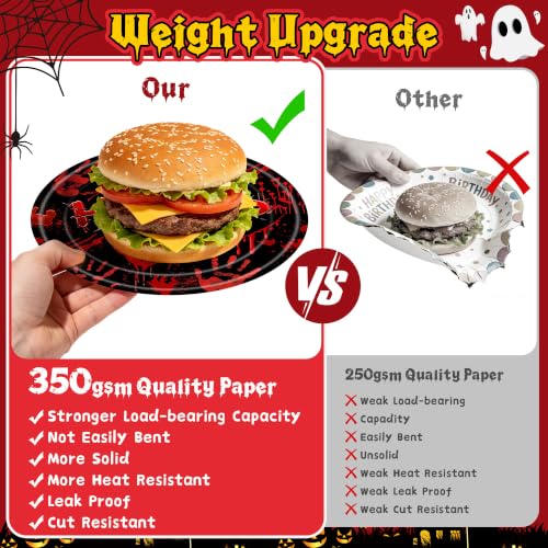 Halloween Bloody Party Supplies Set for 24 Guests - Tableware & Decorations