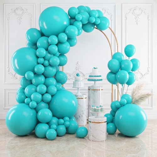 Teal Blue Balloon Arch Set 154pcs for Party Decor - Different Sizes