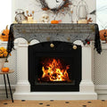 Spidernet Black Lace Spiderweb Fireplace Mantel Scarf - Halloween Decor 96x18 Inch