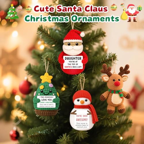Crochet Santa Claus Christmas Stocking for Daughter - Holiday Gift & Decor