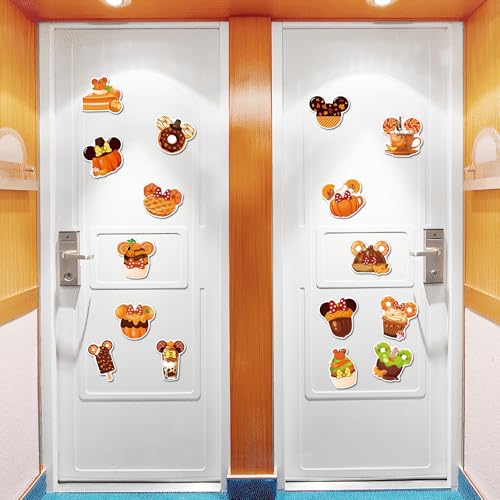 Fall Cruise Door Magnets Set - 16 Autumn Themed Refrigerator & Cabin Decor