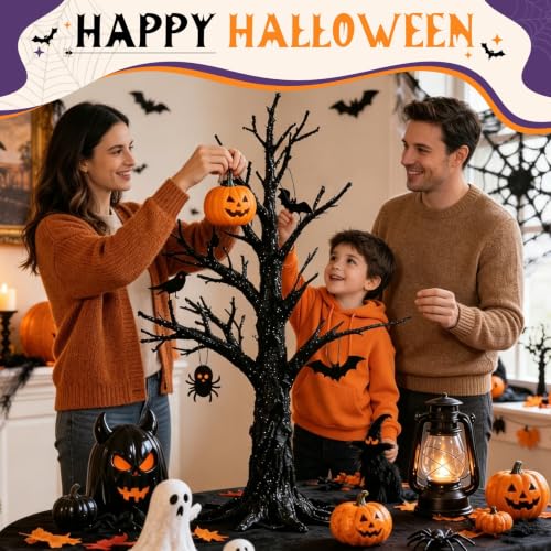 Black Halloween Ornament String Hangers with Snap Fasteners - 200 Pcs