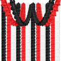 Red, Black & White Party Streamers - 12Pcs 9.8ft Hanging Paper Garlands