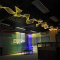 LED Fiber Optic Mesh Light Kit for Party Halloween Christmas Ceiling Trees - 6 Meters + Remote