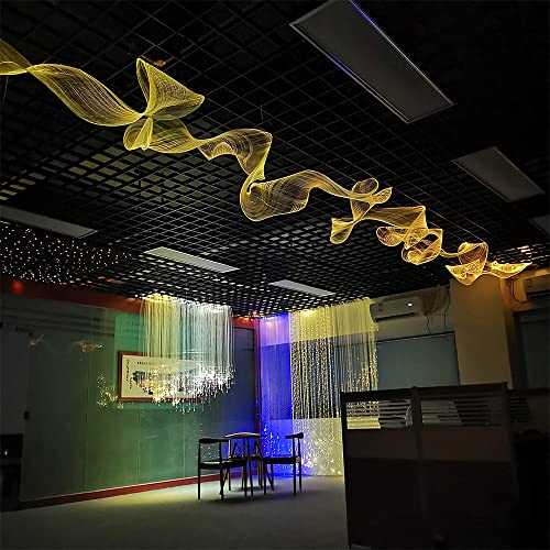 LED Fiber Optic Mesh Light Kit for Party Halloween Christmas Ceiling Trees - 6 Meters + Remote